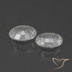 Gemme di Zircone Bianco naturale da 2.35 ct, Ovale, VVS-VS