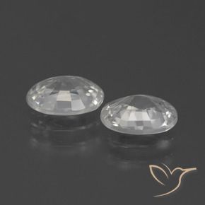 Gemme di Zircone Bianco naturale da 2.24 ct, Ovale, VS