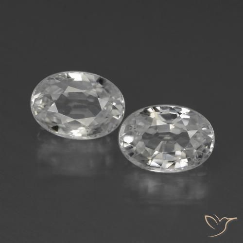 2.86ctw Naturale Bianco Zircone, Ovale, VVS