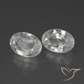 Gemme di Zircone Bianco naturale da 2.86 ct, Ovale, VVS