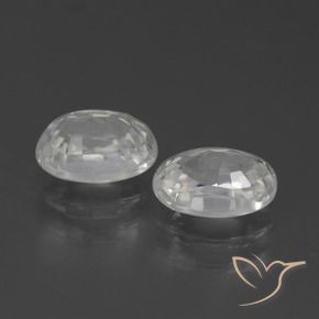 Gemme di Zircone Bianco naturale da 2.86 ct, Ovale, VVS