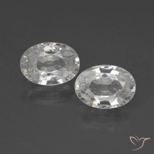 2.38ctw Naturale Bianco Zircone, Ovale, VS