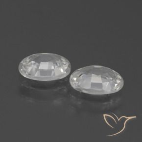 Gemme di Zircone Bianco naturale da 2.38 ct, Ovale, VS