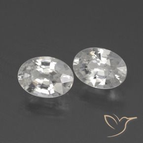 Gemme di Zircone Bianco naturale da 2.32 ct, Ovale, VVS-VS