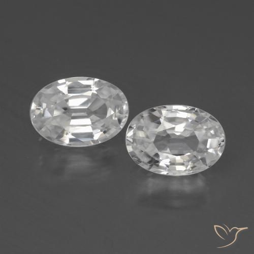 Gemme di Zircone Bianco naturale da 2.48 ct, Ovale, VVS