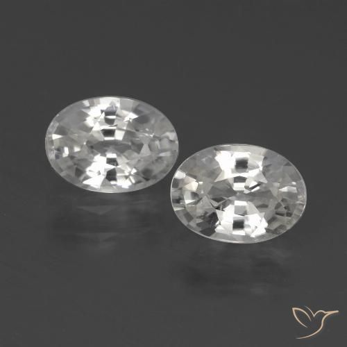 2.36ctw Naturale Bianco Zircone, Ovale, VVS