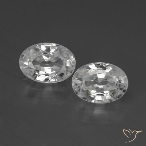 2.45ctw Naturale Bianco Zircone, Ovale, VS