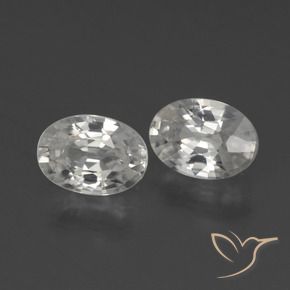Gemme di Zircone Bianco naturale da 2.27 ct, Ovale, VVS-VS