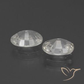 Gemme di Zircone Bianco naturale da 2.27 ct, Ovale, VVS-VS