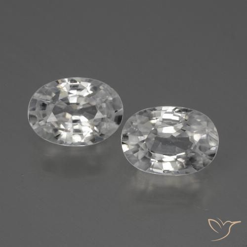 2.33ctw Naturale Bianco Zircone, Ovale, VS