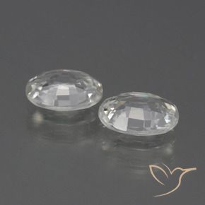 Gemme di Zircone Bianco naturale da 2.28 ct, Ovale, VS