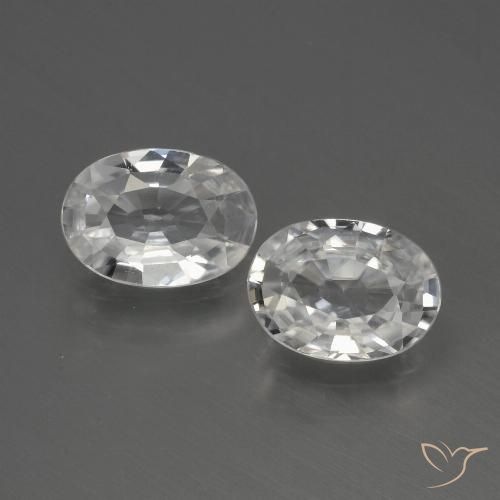2.13ctw Naturale Bianco Zircone, Ovale, VVS