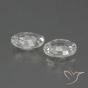 Gemme di Zircone Bianco naturale da 2.13 ct, Ovale, VVS