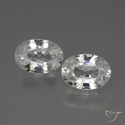 Gemme di Zircone Bianco naturale da 2.37 ct, Ovale, VVS-VS