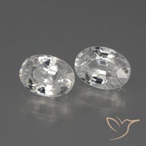 Gemme di Zircone Bianco naturale da 2.63 ct, Ovale, VVS-VS