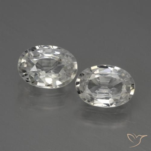 2.36ctw Naturale Bianco Zircone, Ovale, VS