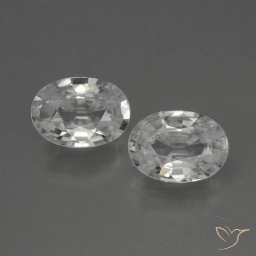 2.29ctw Naturale Bianco Zircone, Ovale, VS