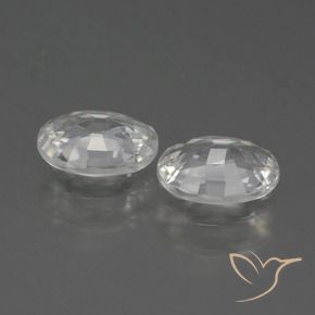 Gemme di Zircone Bianco naturale da 2.29 ct, Ovale, VS