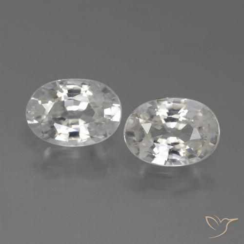 2.30ctw Naturale Bianco caldo Zircone, Ovale, VS