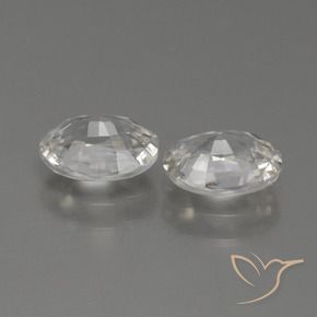 Gemme di Zircone Bianco caldo naturale da 2.30 ct, Ovale, VS