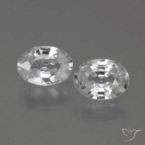 2.26ctw Naturale Bianco Zircone, Ovale, VS