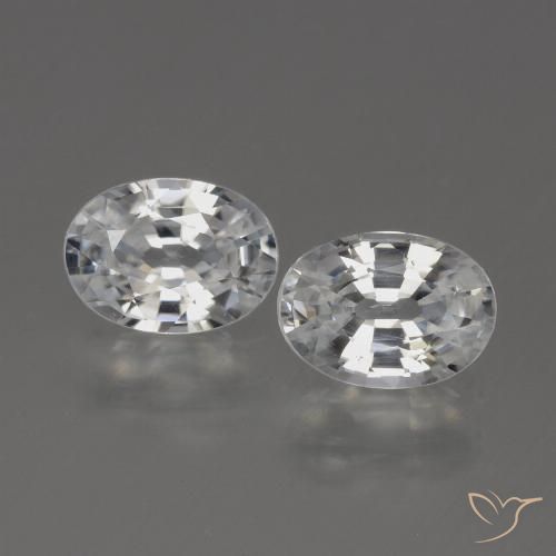 2.51ctw Naturale Bianco caldo Zircone, Ovale, VVS