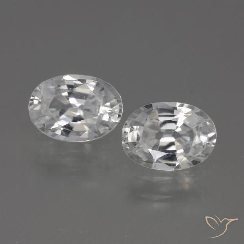 2.27ctw Naturale Bianco Zircone, Ovale, VVS