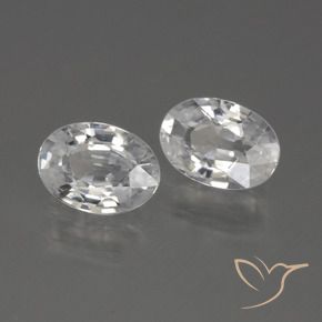 Gemme di Zircone Bianco naturale da 2.33 ct, Ovale, VS