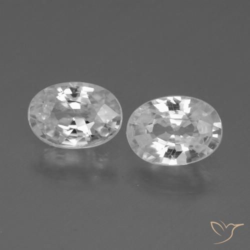 2.26ctw Naturale Bianco Zircone, Ovale, VS