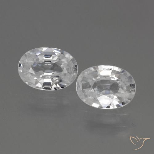 2.24ctw Naturale Bianco Zircone, Ovale, VS