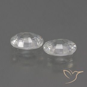 Gemme di Zircone Bianco naturale da 2.24 ct, Ovale, VS