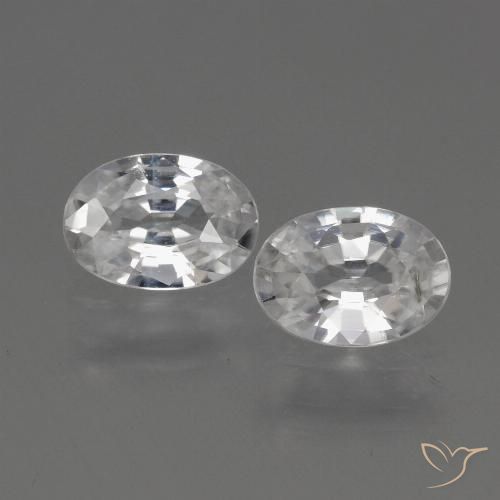 Gemme di Zircone Bianco naturale da 2.17 ct, Ovale, VS