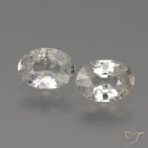 2.27ctw Naturale Bianco caldo Zircone, Ovale, VS