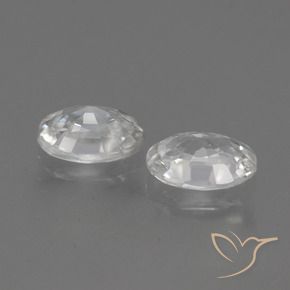 Gemme di Zircone Bianco naturale da 2.23 ct, Ovale, VVS-VS