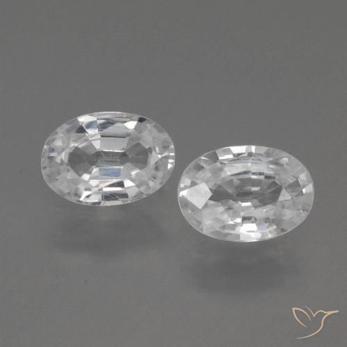 2.16ctw Naturale Bianco Zircone, Ovale, VVS