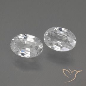 Gemme di Zircone Bianco naturale da 2.16 ct, Ovale, VVS