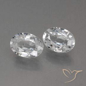 Gemme di Zircone Bianco naturale da 2.37 ct, Ovale, VS