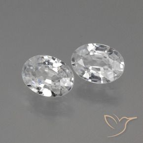 Gemme di Zircone Bianco naturale da 2.16 ct, Ovale, VVS