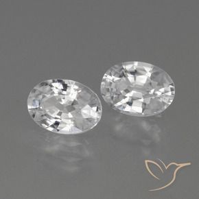 Gemme di Zircone Bianco naturale da 2.35 ct, Ovale, VVS
