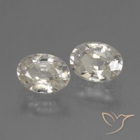 Gemme di Zircone Bianco caldo naturale da 2.62 ct, Ovale, VVS