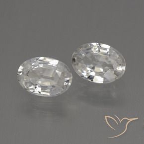 Gemme di Zircone Bianco trasparente naturale da 2.21 ct, Ovale, VVS-VS