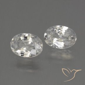 Gemme di Zircone Bianco caldo naturale da 2.30 ct, Ovale, VVS-VS