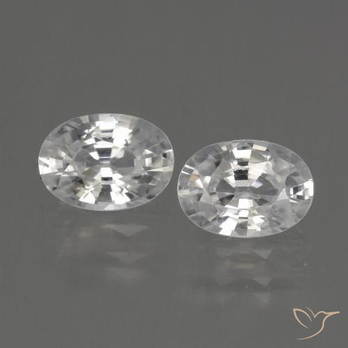 2.50ctw Naturale Bianco Zircone, Ovale, VVS