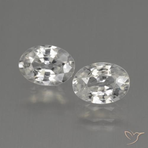 2.18ctw Naturale Bianco caldo Zircone, Ovale, VVS-VS