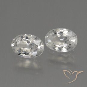 Gemme di Zircone Bianco caldo naturale da 2.18 ct, Ovale, VVS-VS