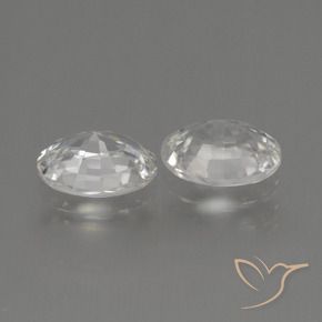 Gemme di Zircone Bianco caldo naturale da 2.18 ct, Ovale, VVS-VS