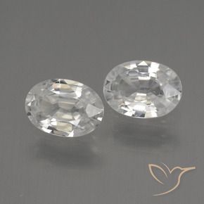 Gemme di Zircone Bianco naturale da 2.09 ct, Ovale, VVS-VS