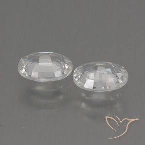 Gemme di Zircone Bianco naturale da 2.09 ct, Ovale, VVS-VS