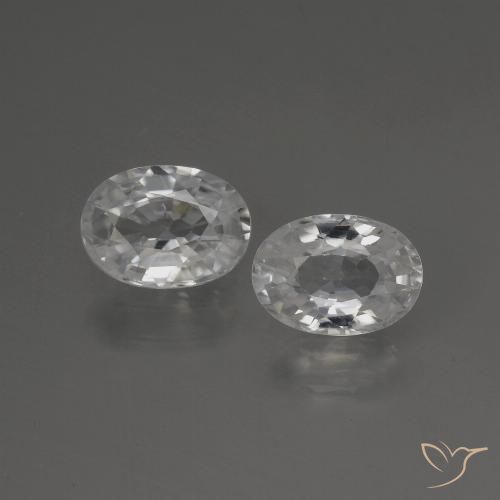 2.30ctw Naturale Bianco Zircone, Ovale, VS