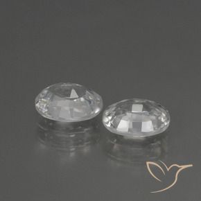 Gemme di Zircone Bianco naturale da 2.56 ct, Ovale, VVS-VS